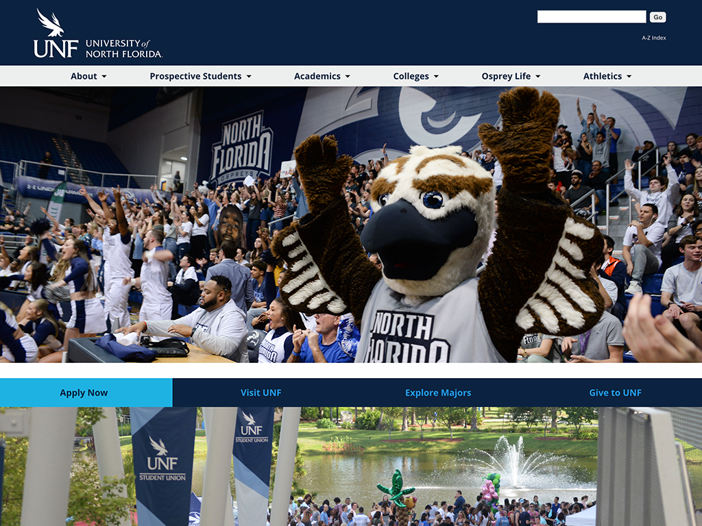 screengrab of u*n*f homepage